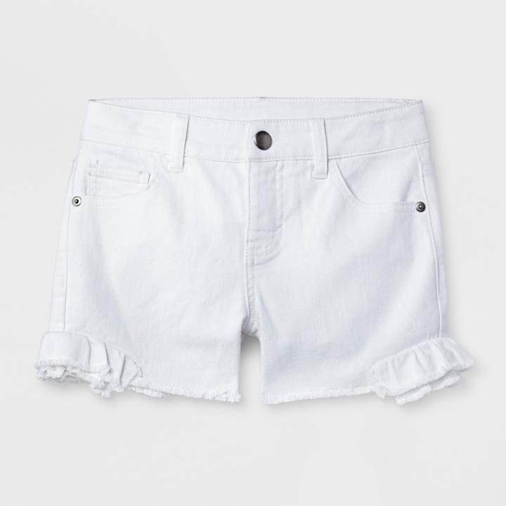 Girls' Denim Shorts - Art Class White