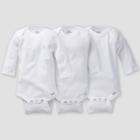 Gerber Baby 3pk Long Sleeve Onesies - White
