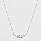 Target Sterling Silver Feather Station Necklace -