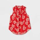 Women's Plus Size Polka Dot Tank Top - Ava & Viv Red X