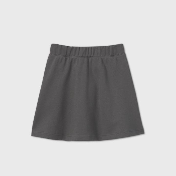 Girls' Pull-on Uniform Knit Skater Skorts - Cat & Jack Gray