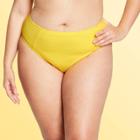 Women's Plus Size High-waist Textured Bikini Bottom - Stoney Clover Lane X Target Yellow