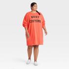 Grayson Threads Women's Plus Size Best Costume Long Sleeve Graphic Sweatshirt Dress - Orange