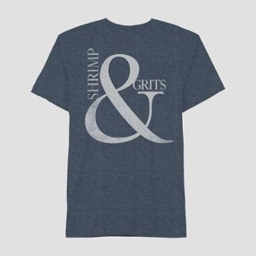 Men's Short Sleeve Shrimp And Grits Graphic T-shirt - Awake Navy