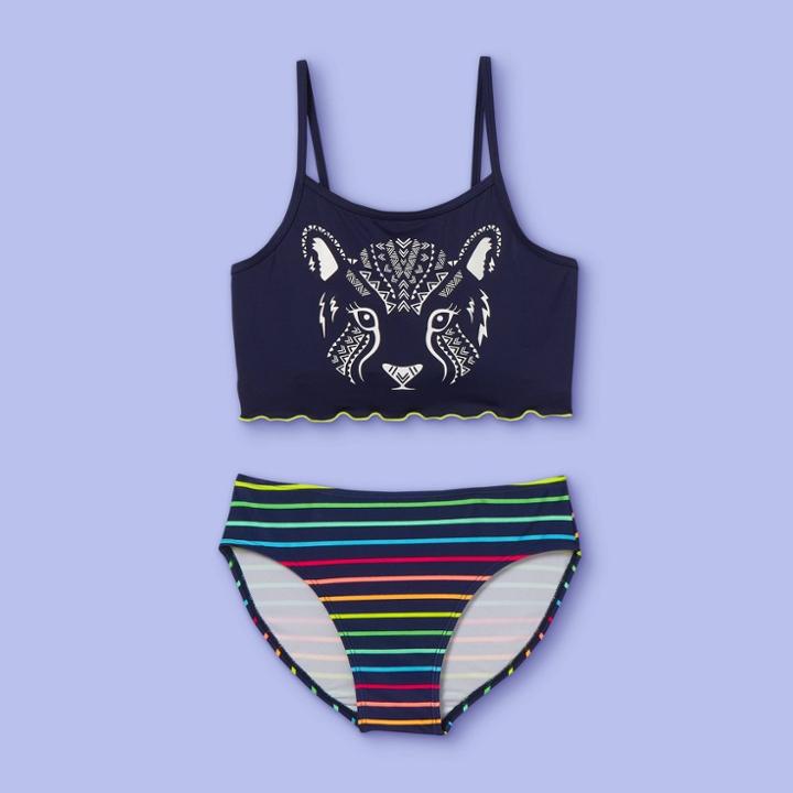Girls' Laser Leopard Bikini Set - More Than Magic