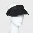 Women's Black Scallop Inset Clip On Visor Hat - A New Day Black