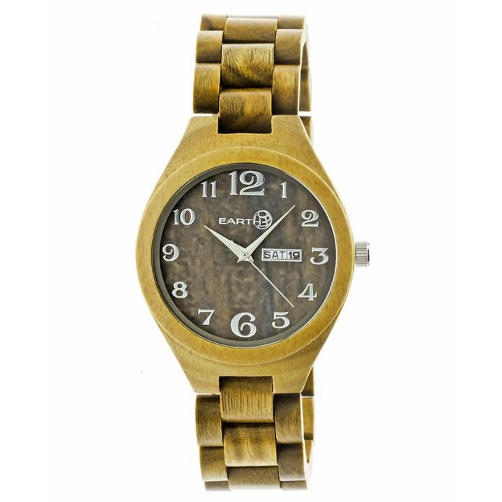 Earth Wood Goods Earth Men's Wristwatch Green