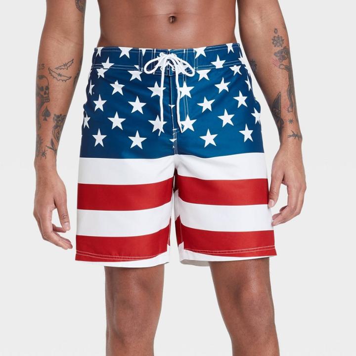 Bioworld Men's Stars And Stripes Swim
