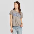 Doe. Women's Peace Love Female Icon Short Sleeve T-shirt - Doe (juniors') - Heather Gray