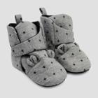 Baby Boys' Bear Crib Shoes - Cloud Island Gray