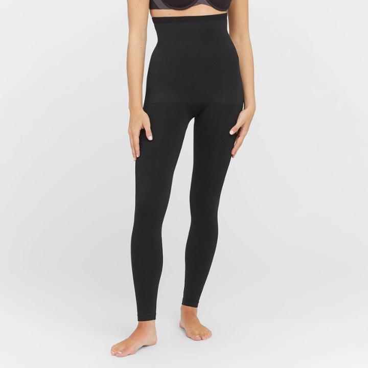 Assets By Spanx Women's Plus Size High-waist Seamless Leggings - Black