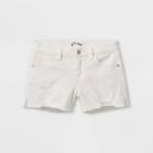 Girls' Vintage Cutoff Mid-rise Jean Shorts - Art Class White