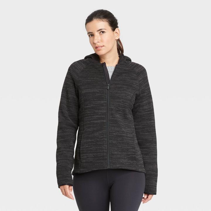 Women's Sweater Fleece Jacket - All In Motion Black
