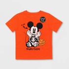 Disney Toddler Boys' Mickey Mouse Short Sleeve Halloween Graphic T-shirt - Dark Orange