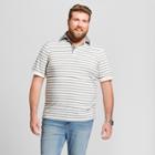 Men's Big & Tall Striped Short Sleeve Polo Shirt - Goodfellow & Co Jamestown Blue