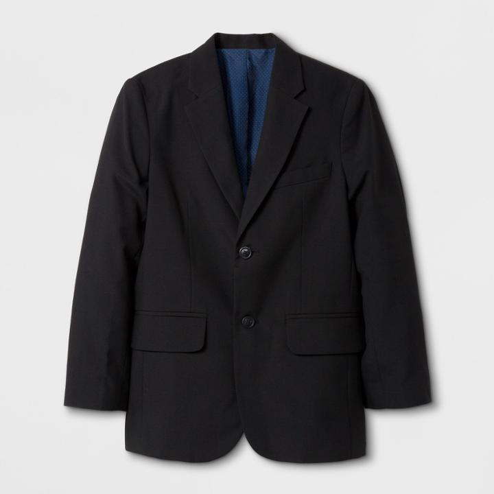 Big & Tall Boys' Suit Coat - Cat & Jack Black 8 Husky,