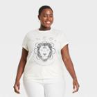 Grayson Threads Women's Plus Size Leo Zodiac Short Sleeve Graphic T-shirt - White