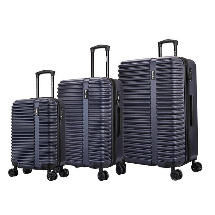 Inusa Ally Lightweight Hardside Spinner 3pc Luggage Set - Navy Blue