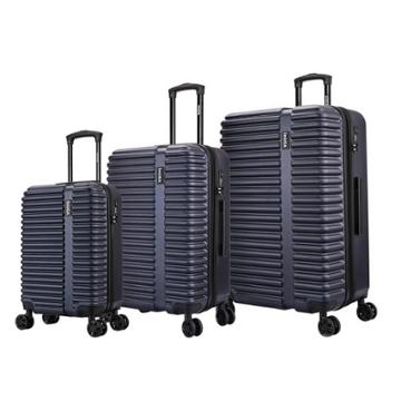 Inusa Ally Lightweight Hardside Spinner 3pc Luggage Set - Navy Blue