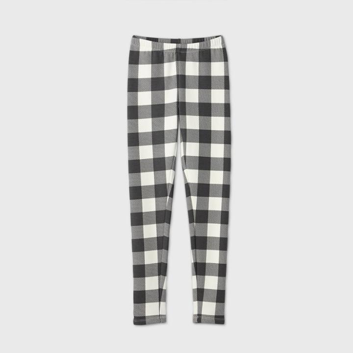 Girls' Buffalo Cozy Leggings - Cat & Jack Cream