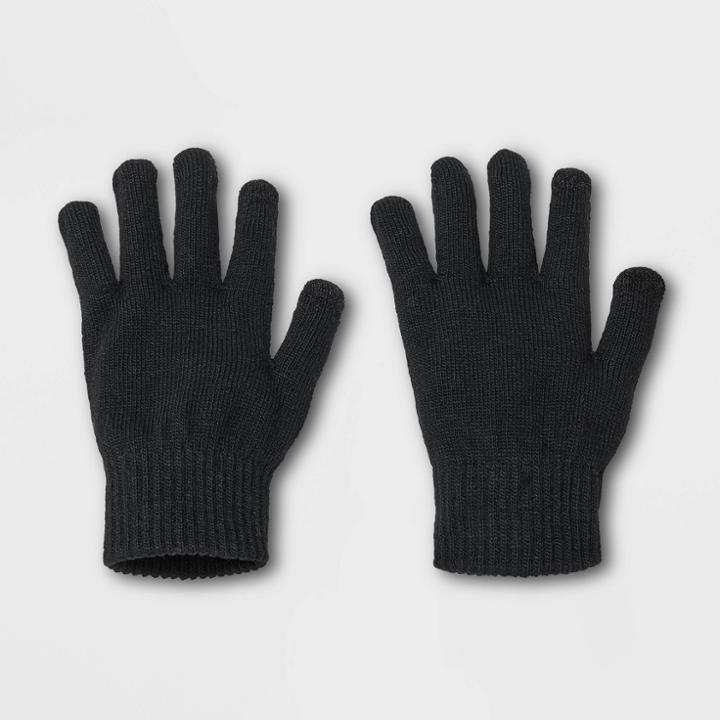 Women's Tech Touch Knit Gloves - Wild Fable Black