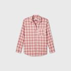 Women's Plus Size Plaid Long Sleeve Button-down Shirt - Universal Thread Rust
