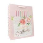 Spritz Large Happy Birthday Flower Cake Cub Gift Bag -