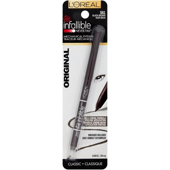 L'oreal Paris Infallible Eyeliner 581 Black Brown .008oz, Black Brown