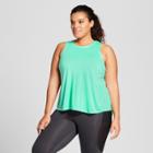Plus Size Women's Plus Tie Back Tank - Joylab Cabbage