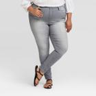 Women's Plus Size High-rise Skinny Jeans - Universal Thread Gray