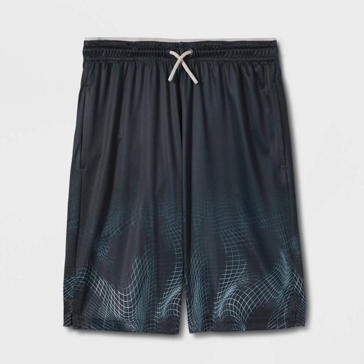 Boys' Geometric Ombre Performance Shorts - All In Motion Black Onyx