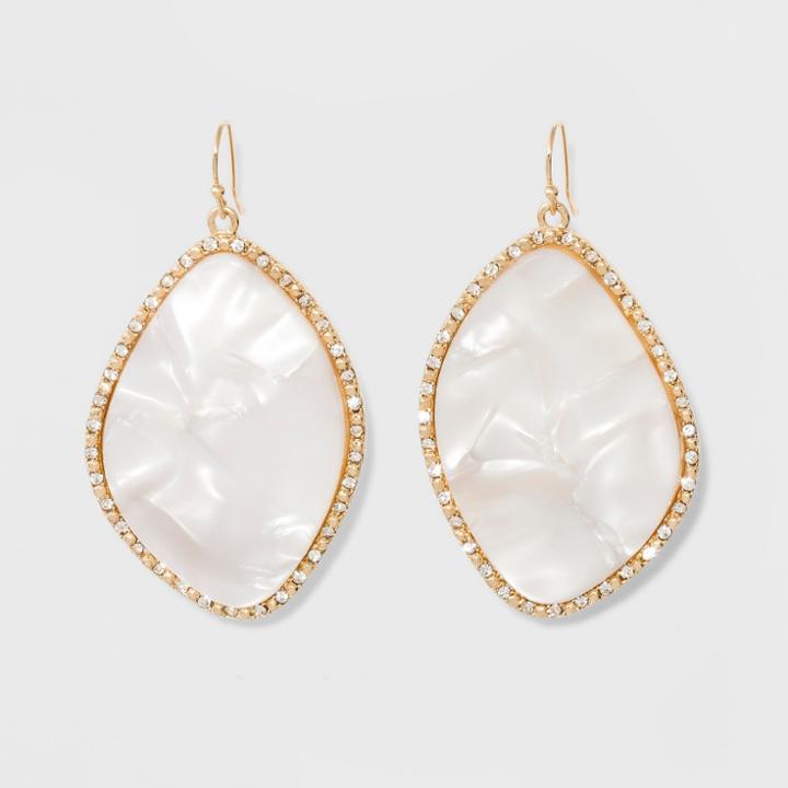Sugarfix By Baublebar Resin Drop Earrings - White, Girl's