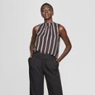 Women's Striped Mock Neck Tank Top - Who What Wear Black/white Xxl, Black/white