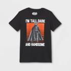Boys' Star Wars I'm Tall, Dark And Handsome Short Sleeve Graphic T-shirt - Black