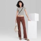 Women's Low-rise Corduroy Flare Pants - Wild Fable Brown