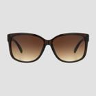 Women's Tortoise Shell Print Square Sunglasses With Gradient Lenses - Universal Thread Brown