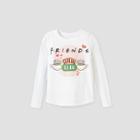 Girls' Friends Central Perk Long Sleeve Graphic T-shirt - White