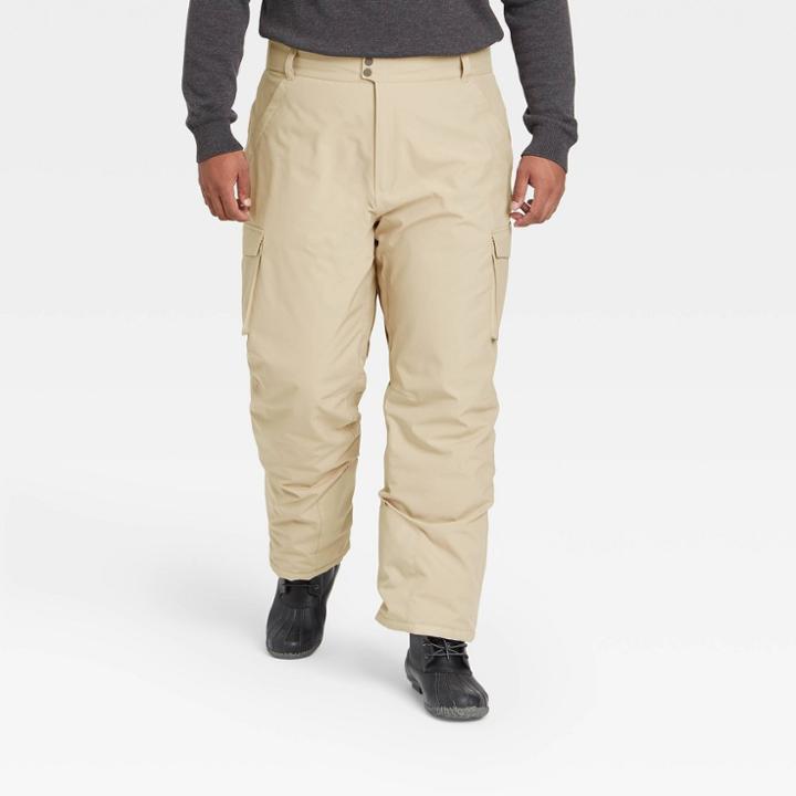 Men's Big & Tall Snow Sport Waterproof Pants - All In Motion Khaki