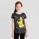 Pokemon Girls' Pikachu Power T-shirt - Gray