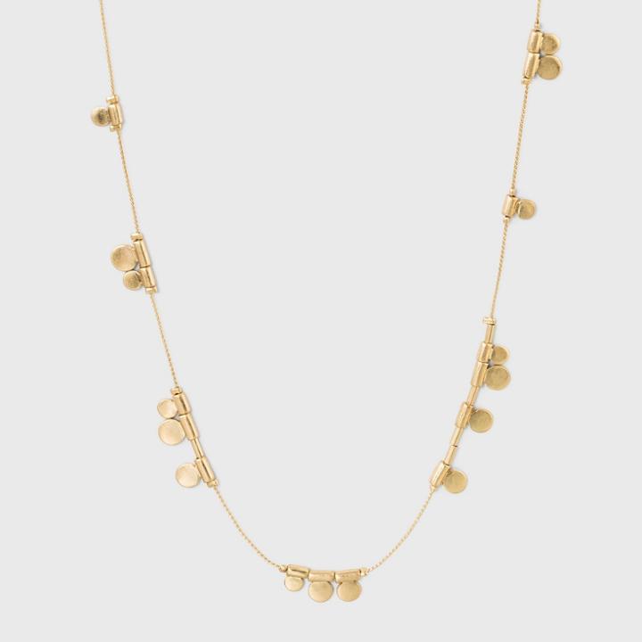 Target Round Disc Station Frontal Necklace - Universal Thread Gold, Women's