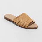 Women's Rosa Pointed Toe Slide Sandals - A New Day Taupe