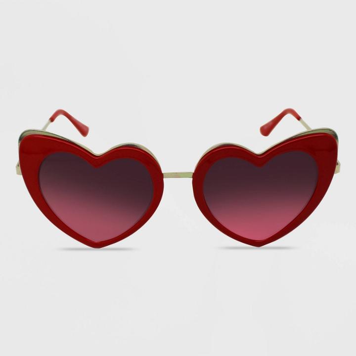 Women's Heart Sunglasses - Wild Fable Red