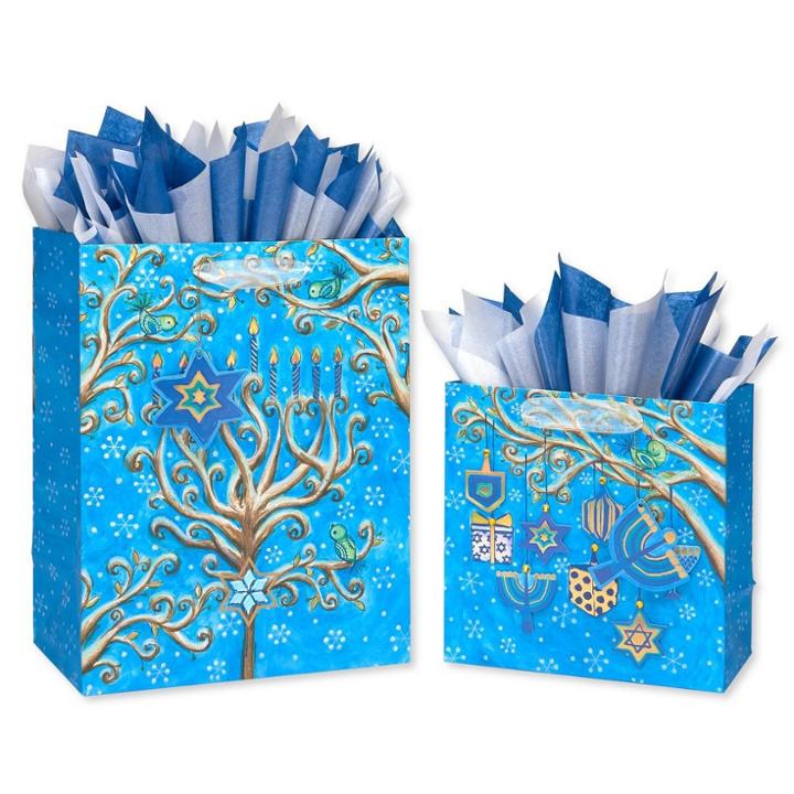 Chanukah Bag With Tissue Paper - Papyrus,