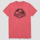 Men's Jurassic Park Spray Paint Logo Short Sleeve Graphic T-shirt - Red S, Men's,