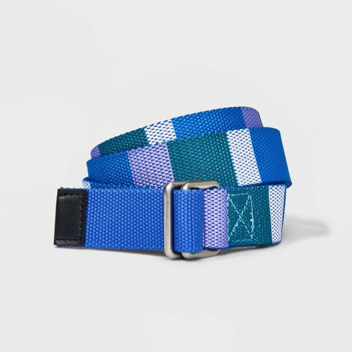 Men's 32mm Colorblock Washed Web Belt - Original Use Blue