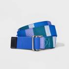Men's 32mm Colorblock Washed Web Belt - Original Use Blue