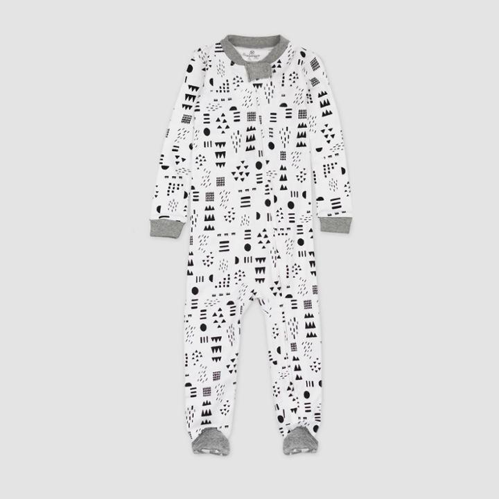 Honest Baby Play Organic Cotton Footed Pajama - White