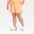 Women's Plus Size Leisure Shorts - Ava & Viv Orange X