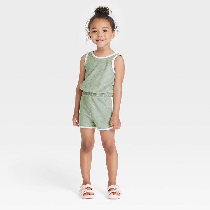 Toddler Girls' Romper - Cat & Jack Green