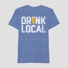 Men's Short Sleeve Drink Local Graphic T-shirt - Awake Blue